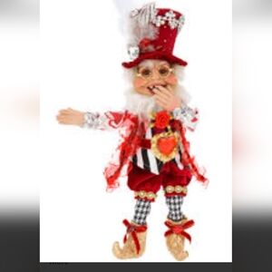 ❤️💗❤️MARK ROBERTS Red and Gold "BIG HEART" Elf Figurine 14" Preowned EUC ❤️💗❤️